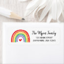 Search for rainbow return address labels Heart