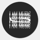 Search for merch round stickers Music