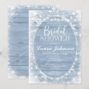 Search for rustic winter bridal shower invitations Snowflake