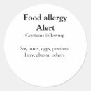 Search for peanut allergy stickers Food allergy alert