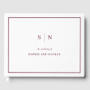 Search for burgundy wedding guest books Elegant