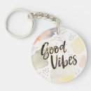 Search for good vibes key rings Green