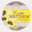 Search for sunflower on burlap wedding stickers Floral