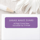 Search for violet return address labels Minimalist