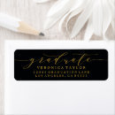 Search for gold graduation return address labels Simple