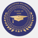 Search for monogram graduation stickers Gold