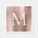 Search for rose gold napkins Monogrammed