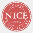 Search for naughty or nice list stickers Red