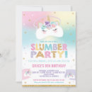 Search for unicorn slumber party invitations For kids
