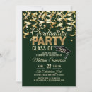 Search for green and gold graduation invitations Party