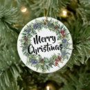 Search for hand painted christmas tree decorations Berries