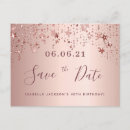Search for 40th birthday save the date postcards For her