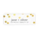 Search for confetti wedding return address labels Trendy
