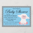 Search for blue sheep baby shower invitations Polka dots