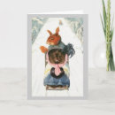 Search for animals vintage christmas cards Sledding