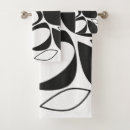 Search for black and white abstract bath towels Modern