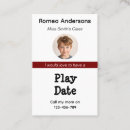 Search for kid business cards Playdate