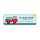 Search for firefighter return address labels Firetruck