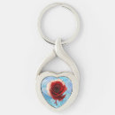 Search for nature on pink rose key rings Garden