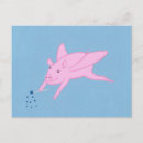 Search for flying pig postcards Pink
