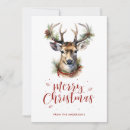 Search for stag christmas cards Watercolor