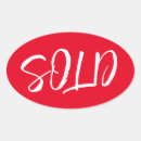 Search for sale signage stickers Red