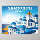 Search for european watercolor posters Santorini