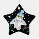 Search for owls christmas tree decorations snow