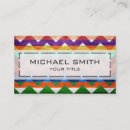 Search for tribal business cards Zigzag