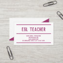 Search for english teacher business cards Education
