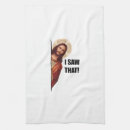 Search for christian christmas tea towels Jesus