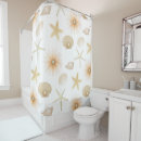 Search for seashell shower curtains Tropical