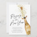 Search for ringing in the new year invitations Gold and black