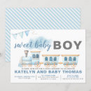 Search for train baby boy shower invitations Choo choo train