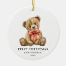 Search for teddy christmas tree decorations Baby first christmas