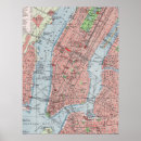 Search for vintage manhattan map posters New york