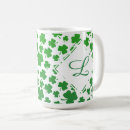 Search for clover pattern mugs St patrick's day