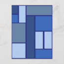 Search for blue geometric pattern postcards Abstract