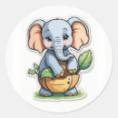 Search for elephant cartoon stickers Safari animal