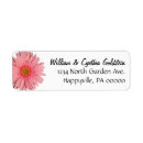 Search for pink gerbera daisy return address labels Floral