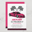 Search for pink car birthday invitations Kids birthday party