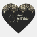 Search for black lace hearts stickers Gold