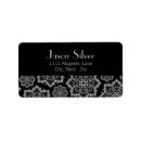 Search for silver black return address labels Black and white