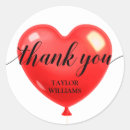 Search for red heart thank you stickers Elegant