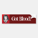 Search for fangs bumper stickers Red