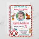 Search for vintage circus party invitations Greatest show on earth