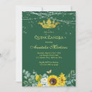 Search for emerald green quinceanera invitations Elegant
