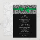 Search for emerald green sweet 16 invitations Glitter
