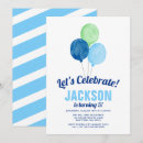 Search for trendy 1st birthday invitations Blue