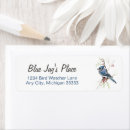 Search for blue jay return address labels Watercolor